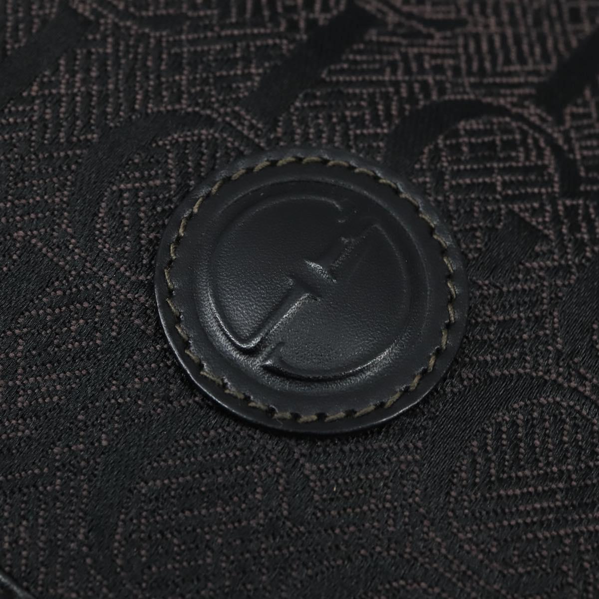 GUCCI Shoulder Bag Nylon Black Gold 001 14 0712 Auth 150087