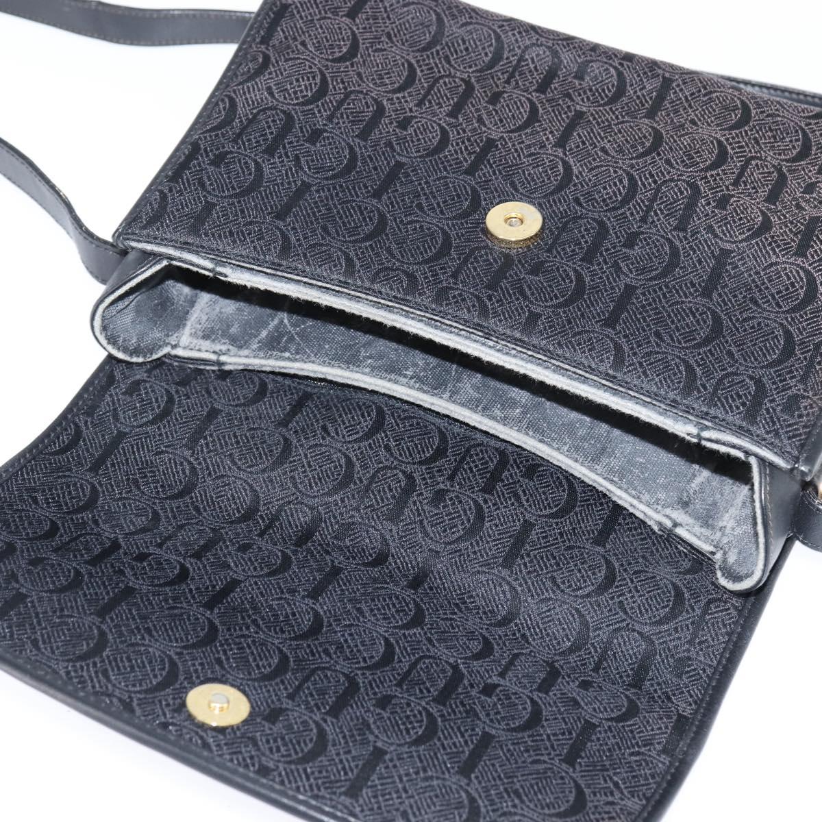 GUCCI Shoulder Bag Nylon Black Gold 001 14 0712 Auth 150087