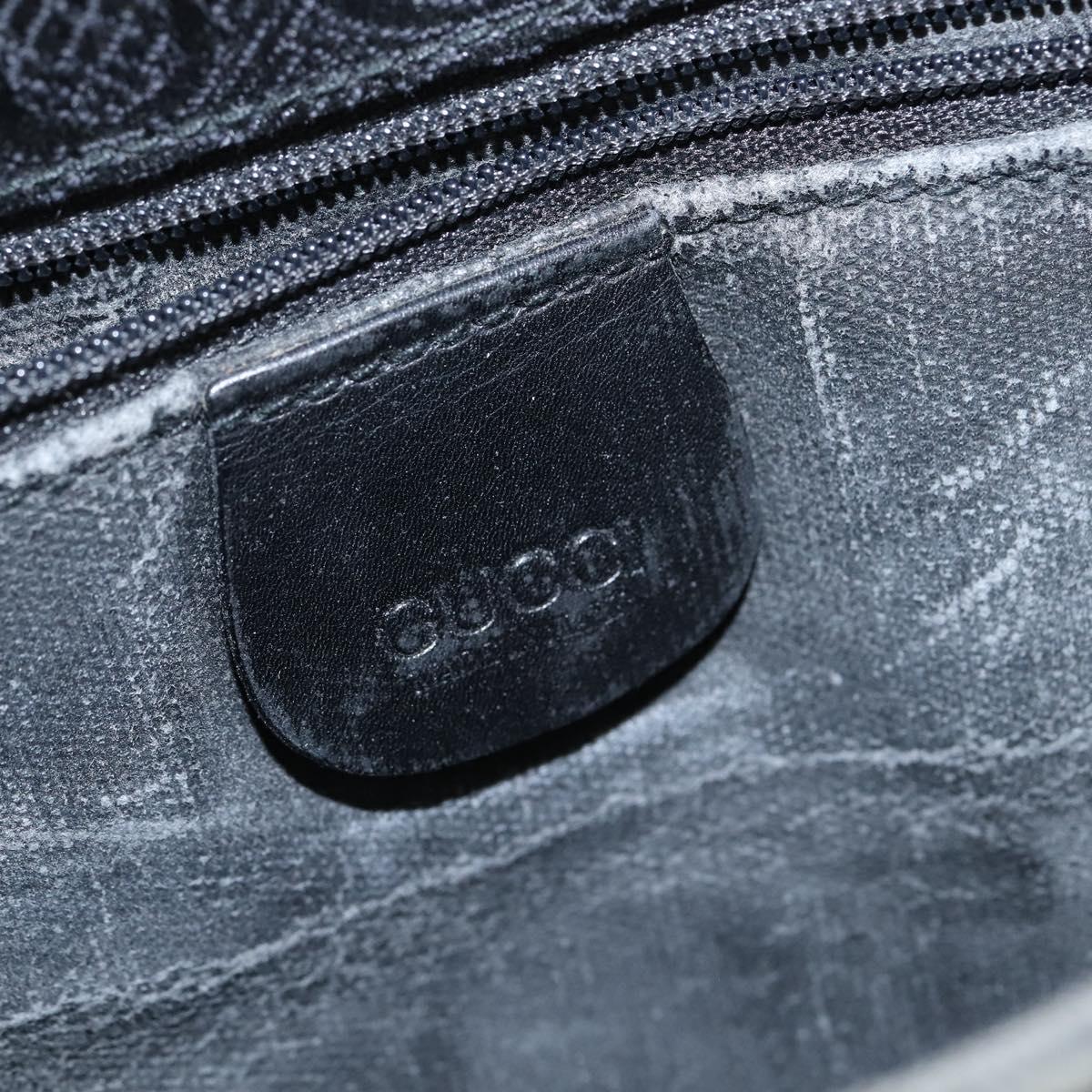 GUCCI Shoulder Bag Nylon Black Gold 001 14 0712 Auth 150087