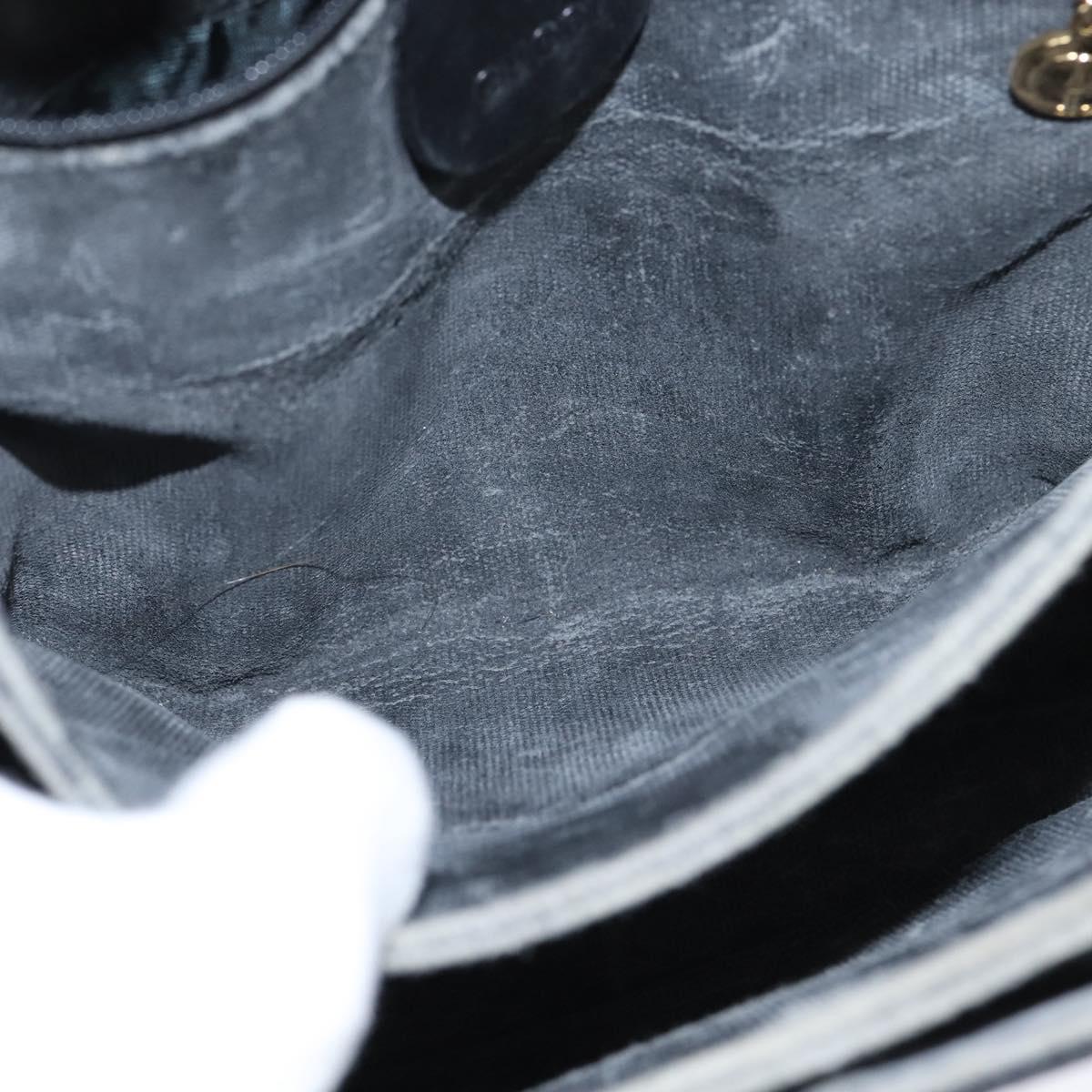 GUCCI Shoulder Bag Nylon Black Gold 001 14 0712 Auth 150087