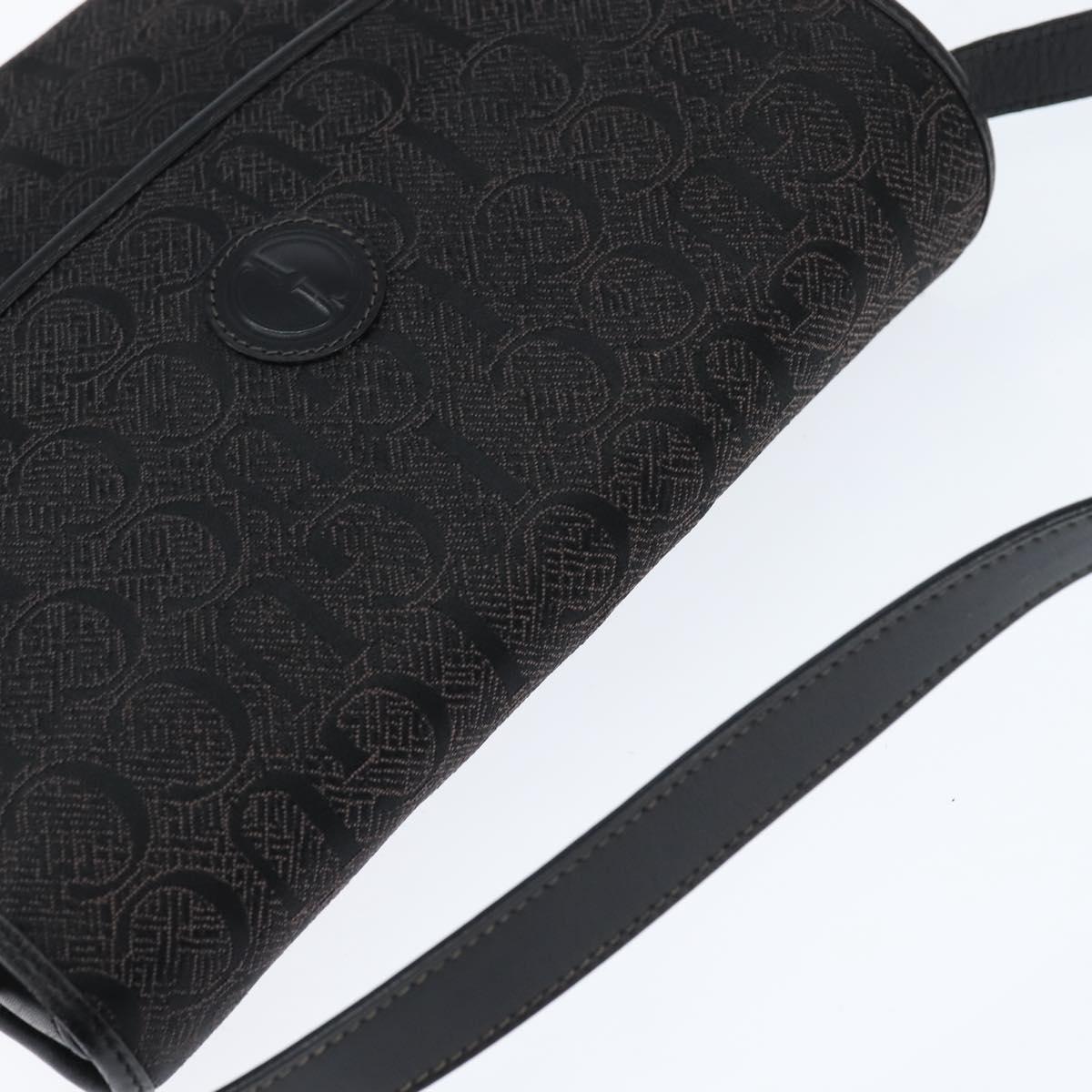 GUCCI Shoulder Bag Nylon Black Gold 001 14 0712 Auth 150087