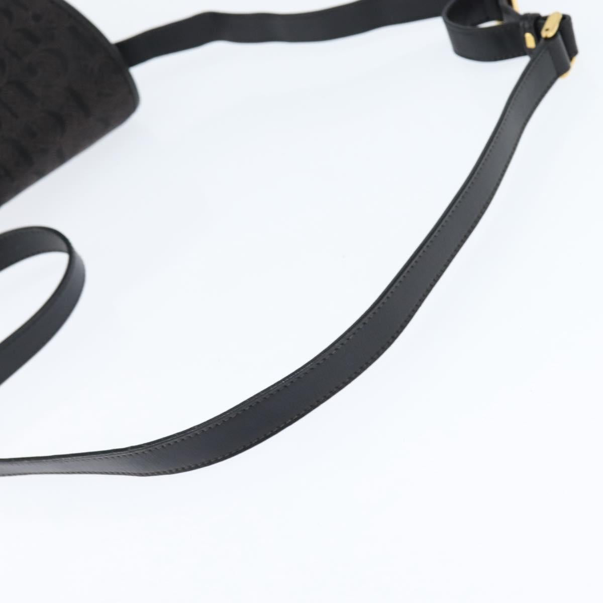 GUCCI Shoulder Bag Nylon Black Gold 001 14 0712 Auth 150087