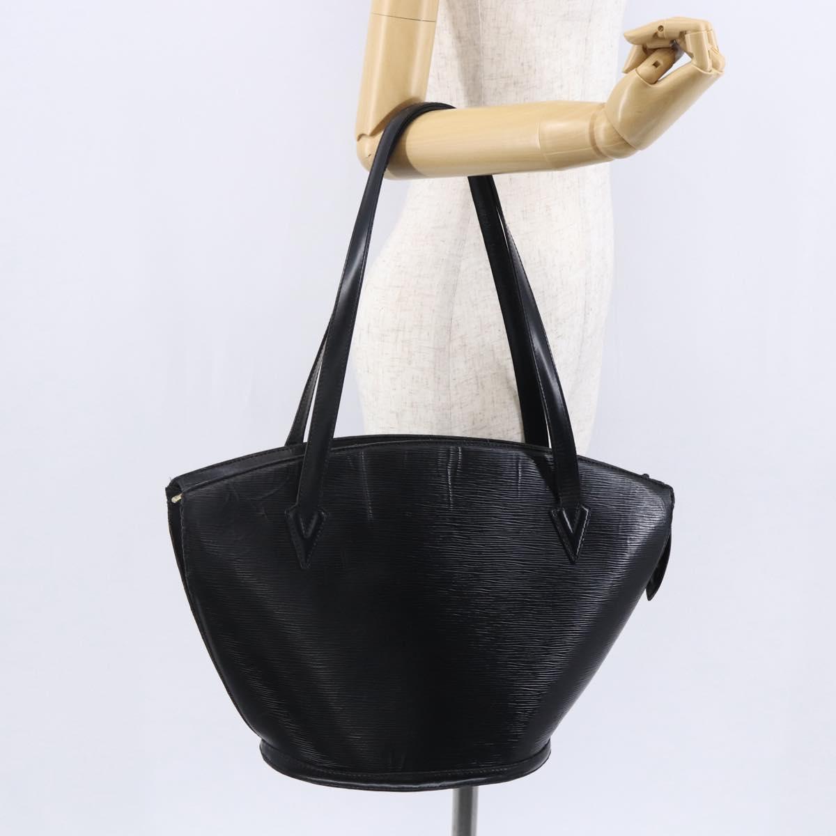 LOUIS VUITTON Epi Saint Jacques Shopping Shoulder Bag Black M52262 Auth 150098