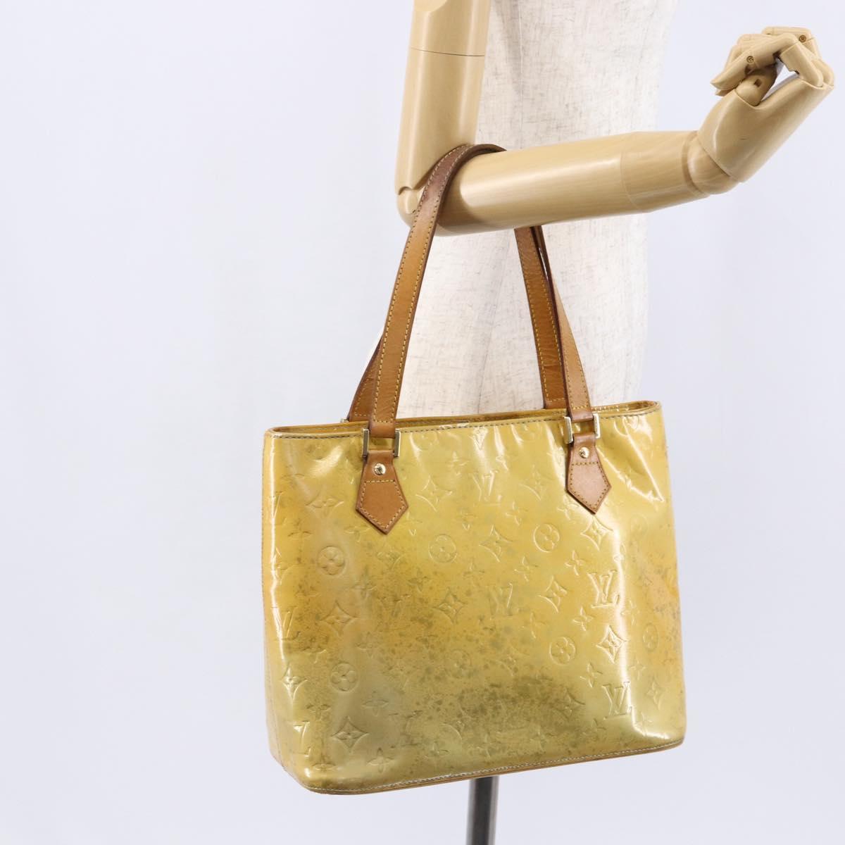 LOUIS VUITTON Monogram Vernis Houston Hand Bag Gris M91053 LV Auth 150109