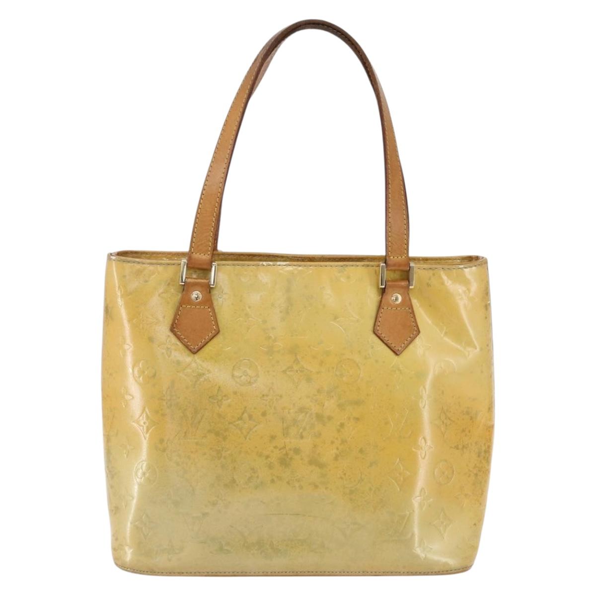 LOUIS VUITTON Monogram Vernis Houston Hand Bag Gris M91053 LV Auth 150109