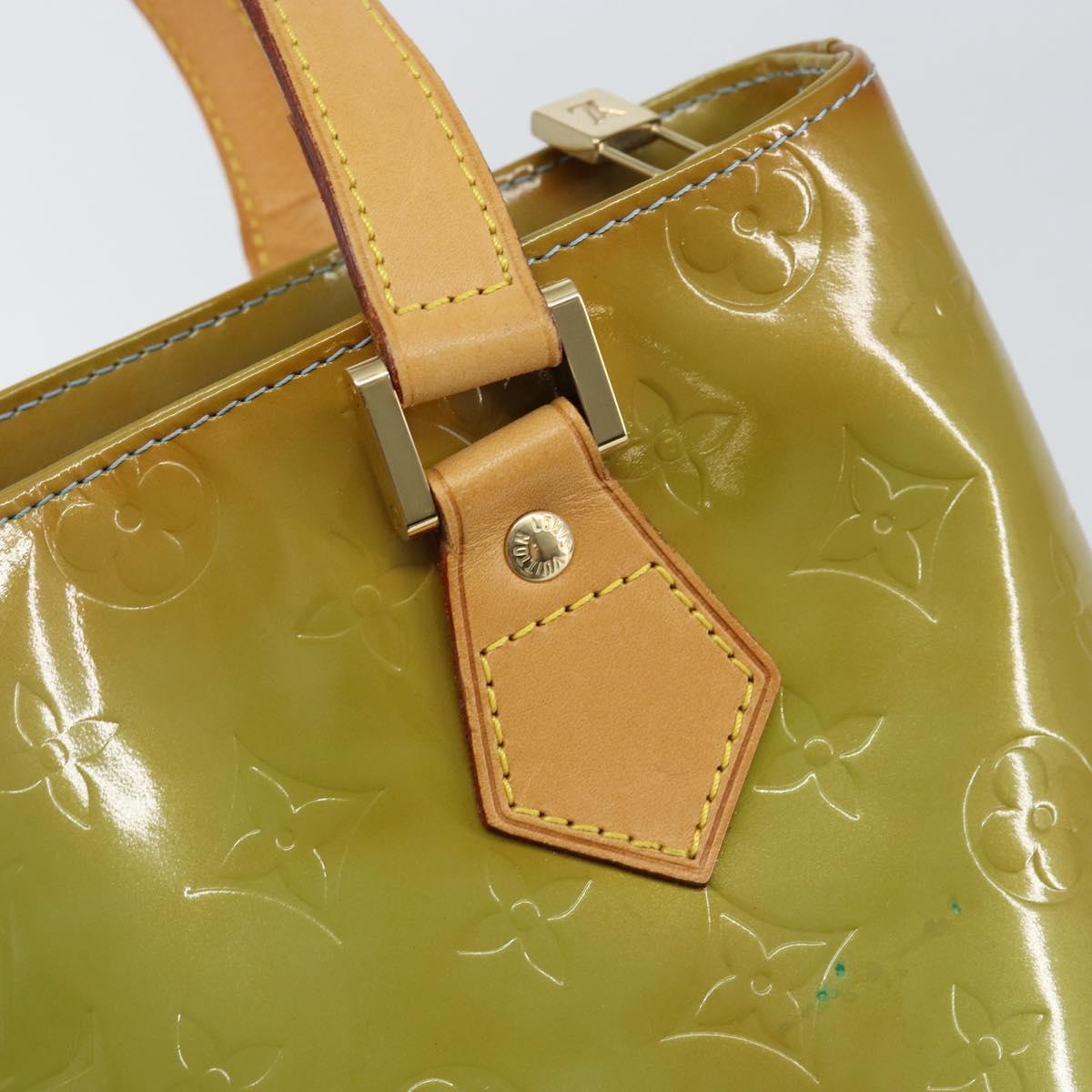 LOUIS VUITTON Monogram Vernis Houston Hand Bag Baby Blue M91005 LV Auth 150110