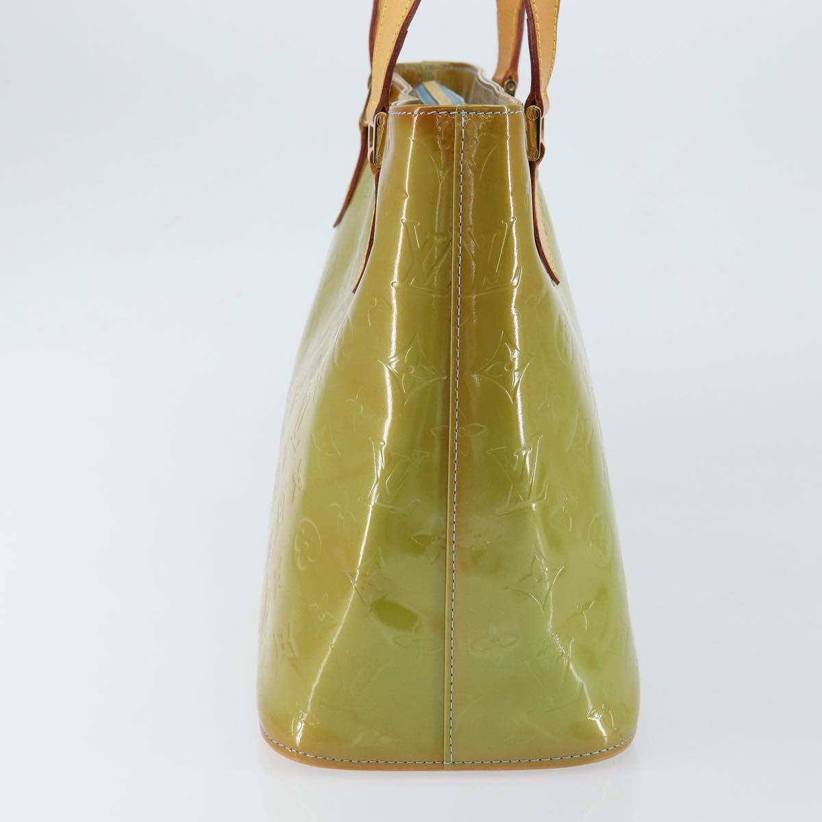 LOUIS VUITTON Monogram Vernis Houston Hand Bag Baby Blue M91005 LV Auth 150110