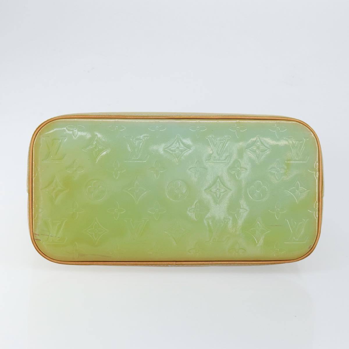 LOUIS VUITTON Monogram Vernis Houston Hand Bag Baby Blue M91005 LV Auth 150110