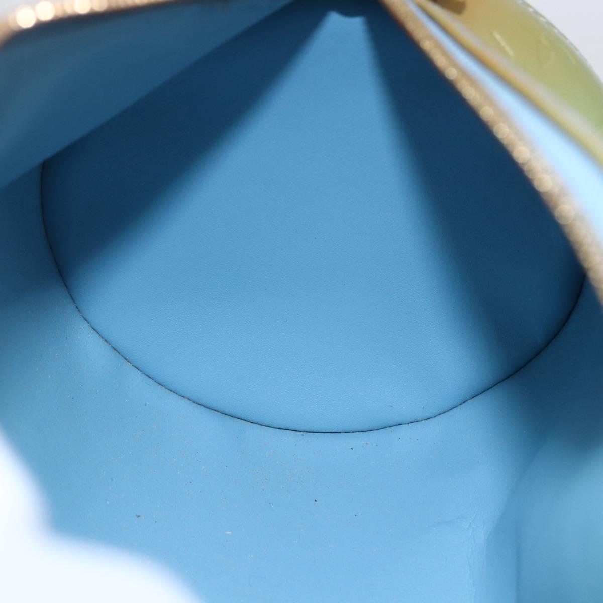 LOUIS VUITTON Monogram Vernis Bedford Hand Bag Baby Blue M91007 LV Auth 150111