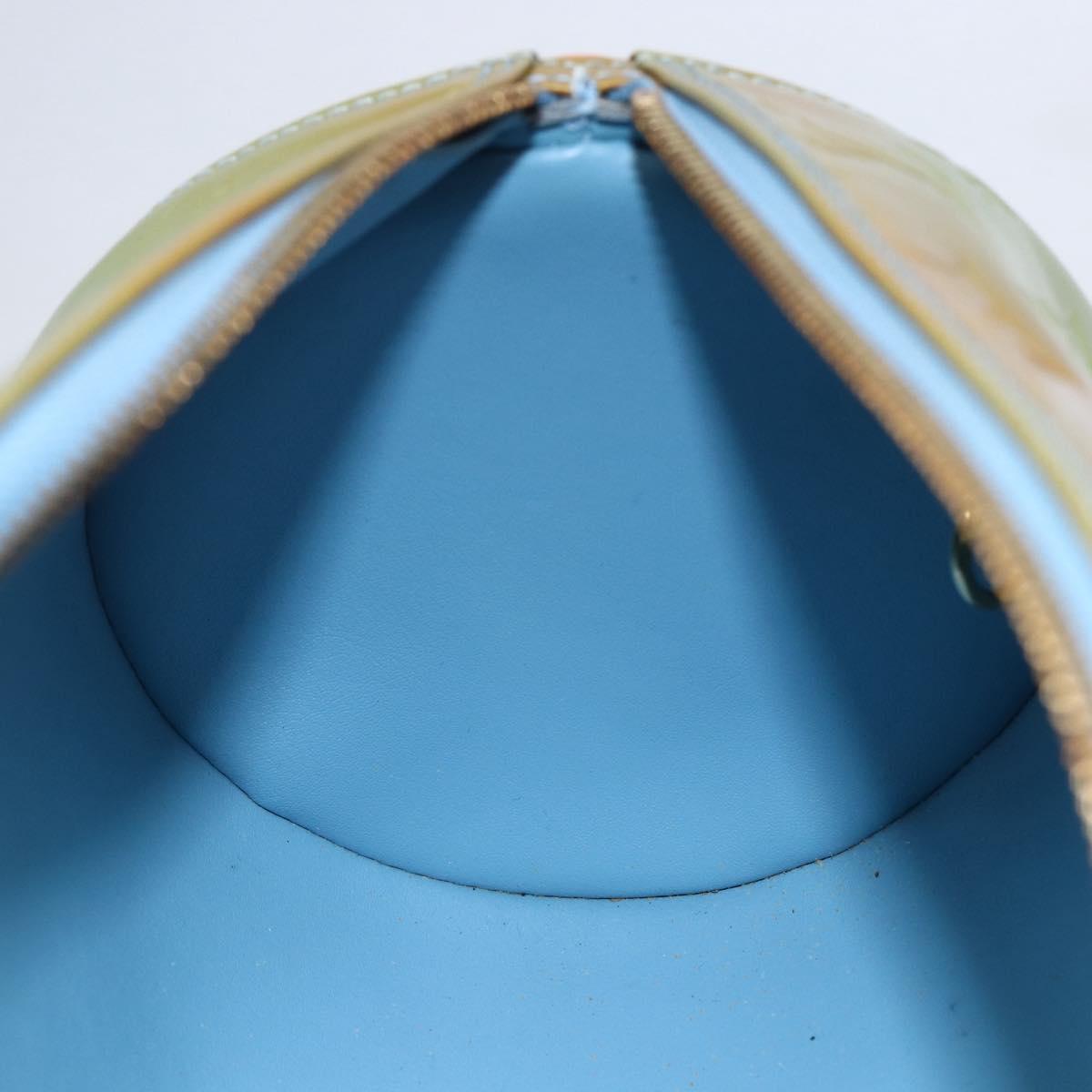 LOUIS VUITTON Monogram Vernis Bedford Hand Bag Baby Blue M91007 LV Auth 150111