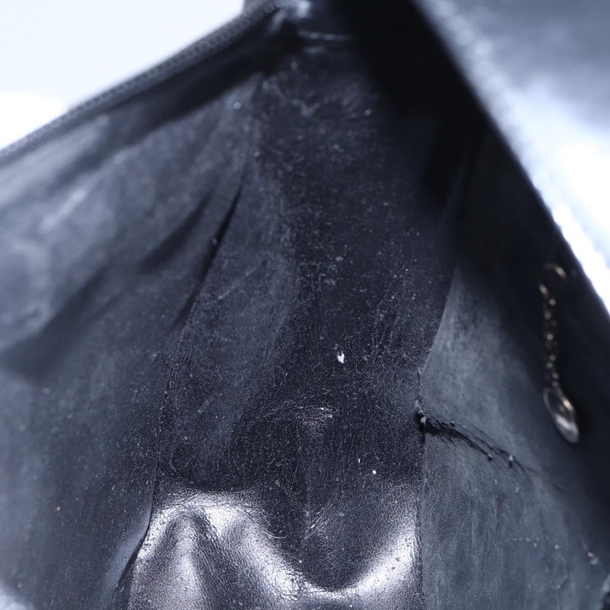 GUCCI Soho Shoulder Bag Enamel Black 001 1364 1703 Auth 150120