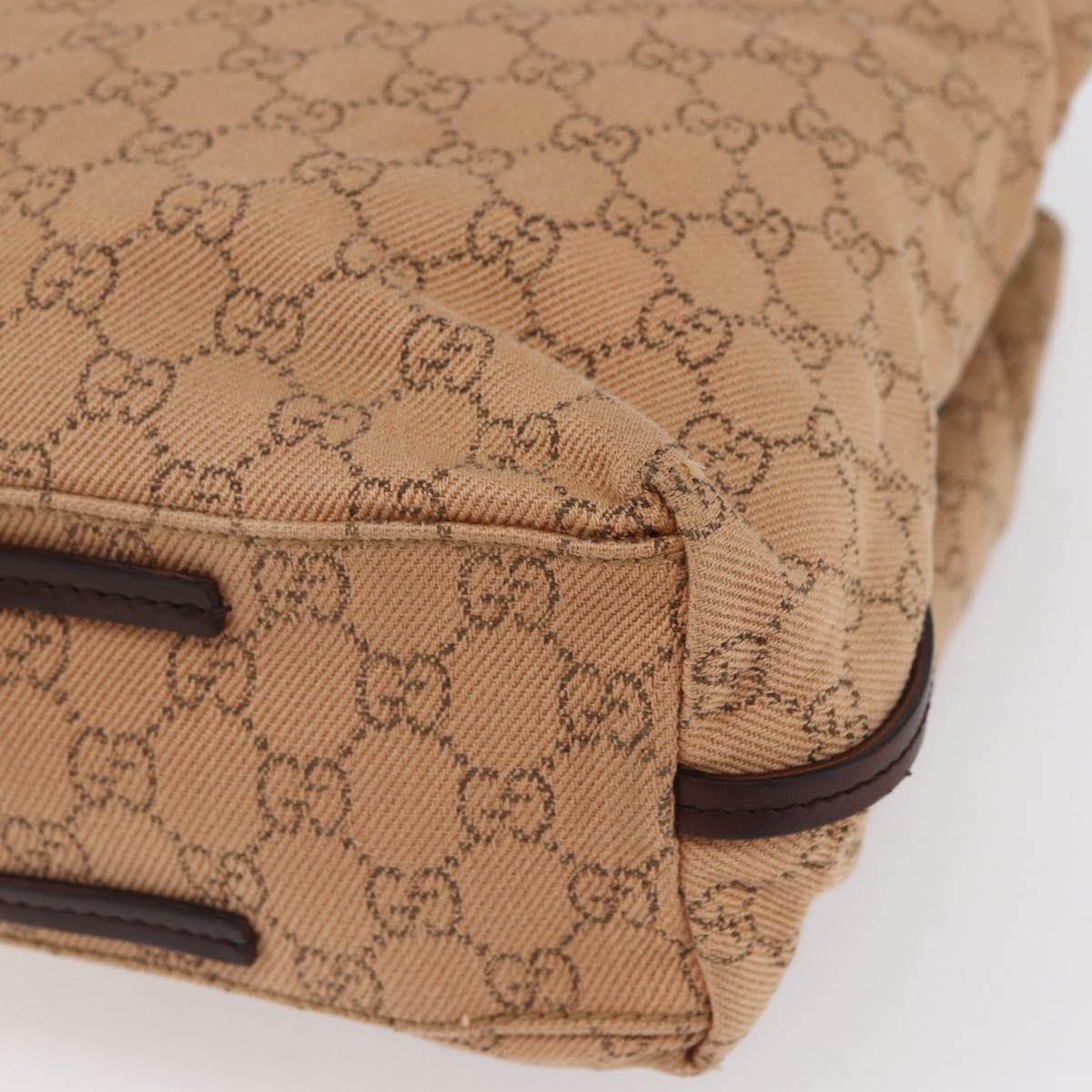 GUCCI GG Canvas Shoulder Bag Beige 101341 Auth 150124