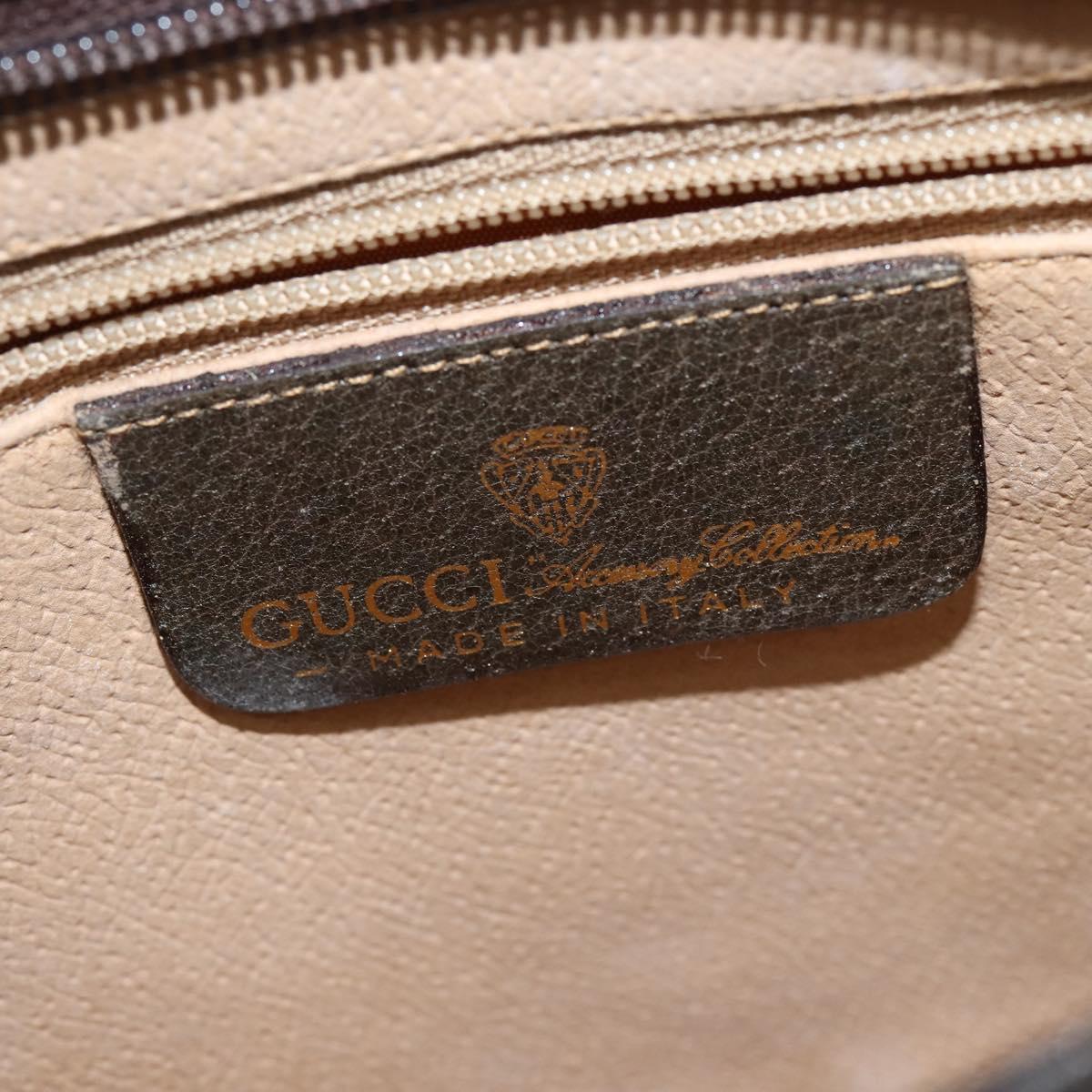 GUCCI GG Supreme Web Sherry Line Shoulder Bag PVC Beige 378 001 4085 Auth 150126