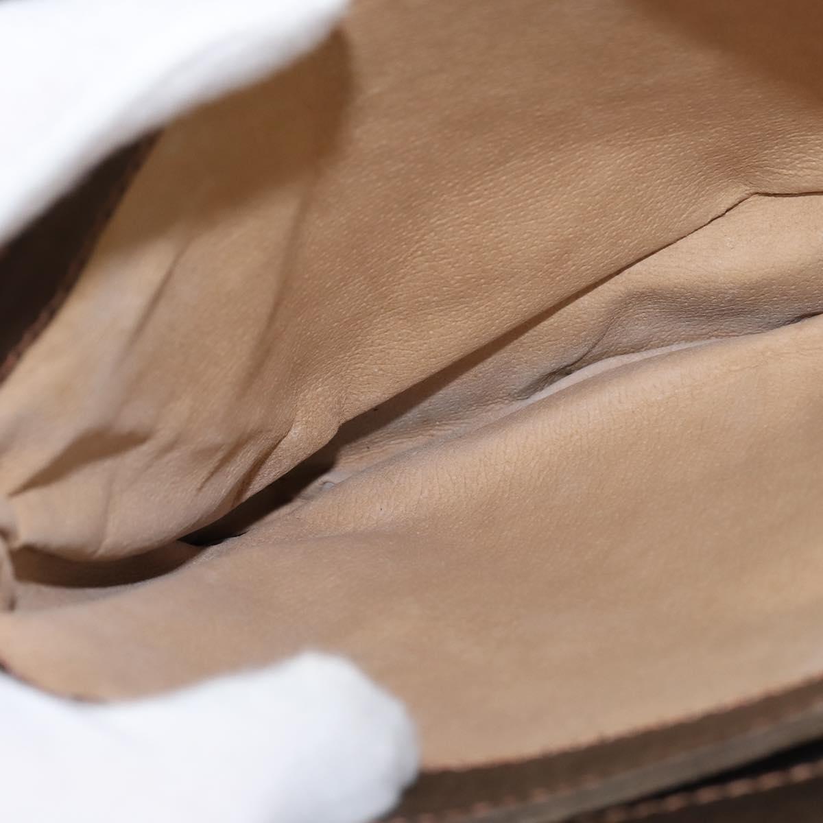 GUCCI GG Supreme Web Sherry Line Shoulder Bag PVC Beige 378 001 4085 Auth 150126