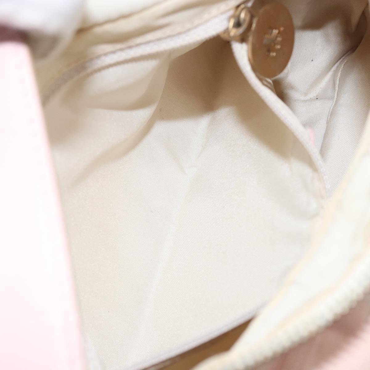 CHANEL New Travel line Shoulder Bag Nylon Pink Gold CC Auth 150130