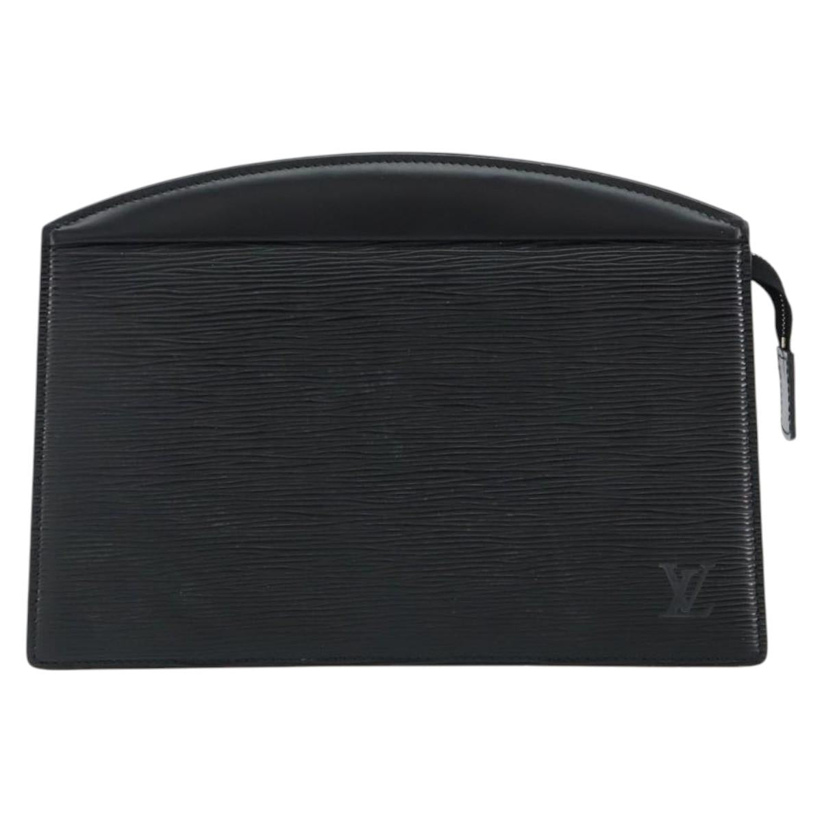 LOUIS VUITTON Epi Trousse Crete Pouch Black M48402 LV Auth 150132