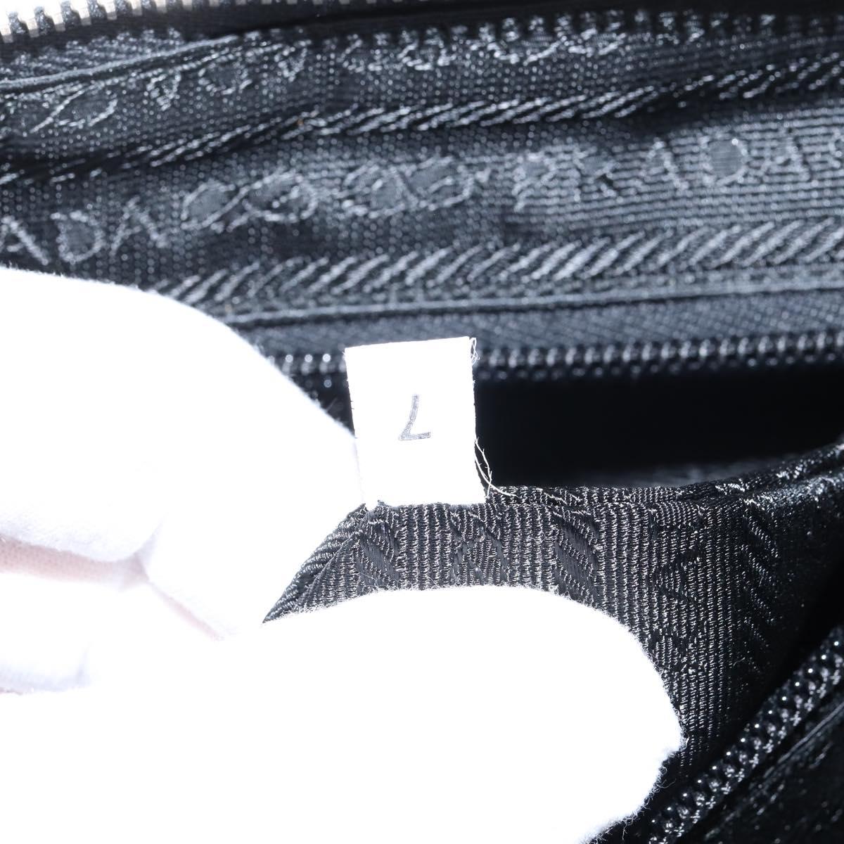 PRADA Tote Bag Leather White Silver Auth 150139