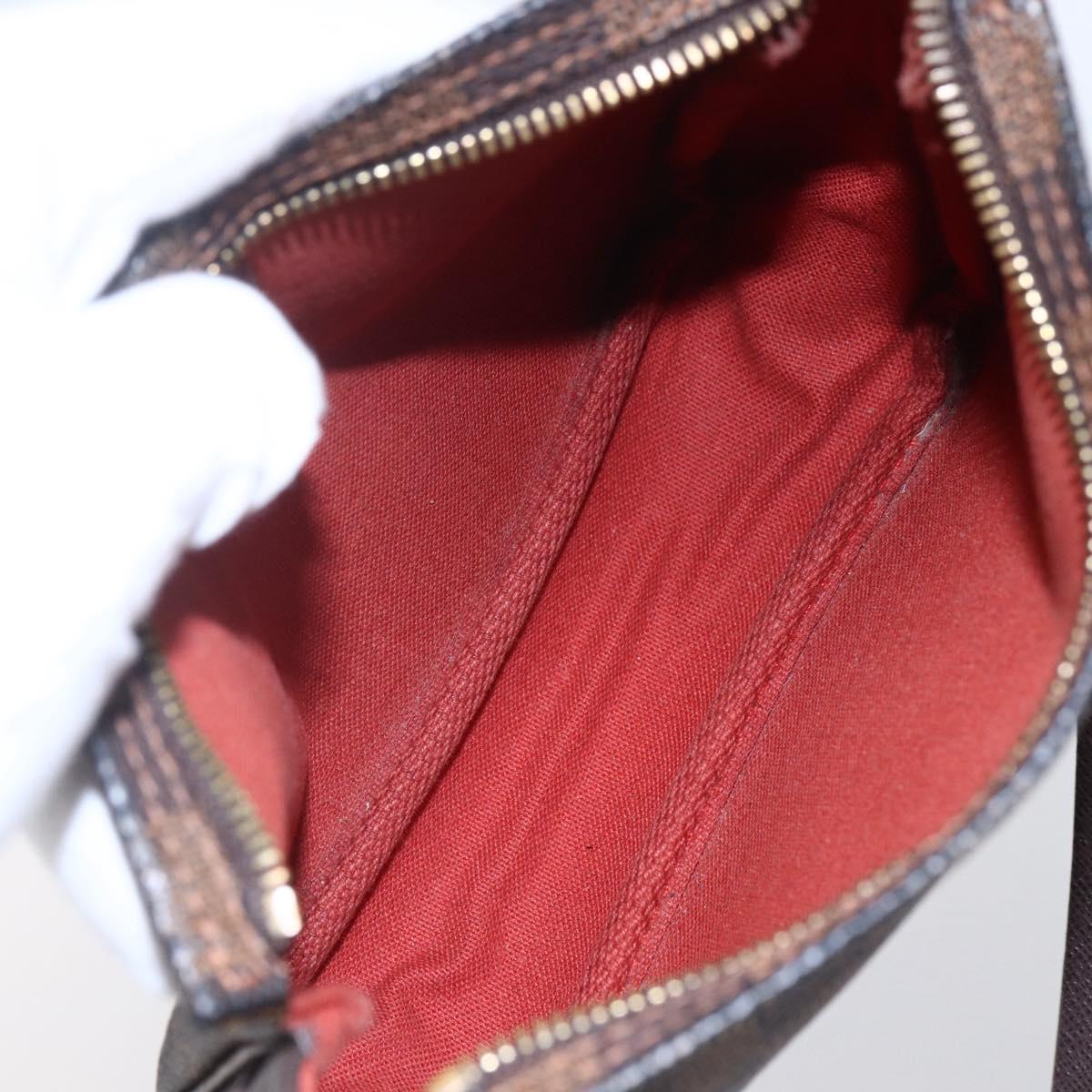 LOUIS VUITTON Damier Ebene Trousse Makeup Pouch N51982 LV Auth 150145