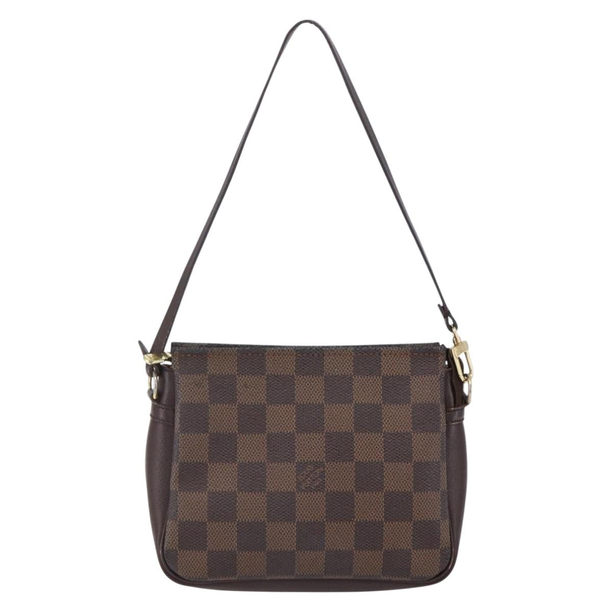 LOUIS VUITTON Damier Ebene Trousse Makeup Pouch N51982 LV Auth 150145