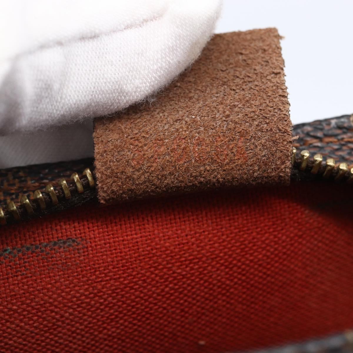 LOUIS VUITTON Damier Ebene Trousse Makeup Pouch N51982 LV Auth 150145