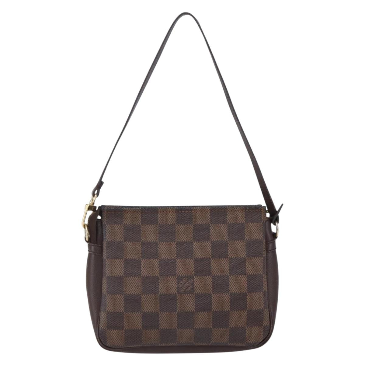 LOUIS VUITTON Damier Ebene Trousse Makeup Pouch N51982 LV Auth 150145