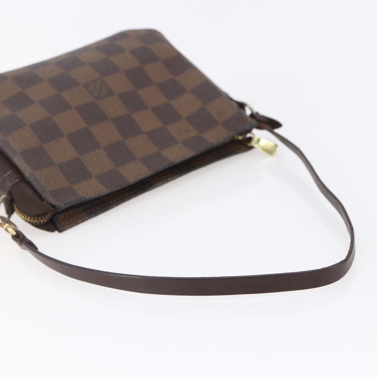 LOUIS VUITTON Damier Ebene Trousse Makeup Pouch N51982 LV Auth 150145