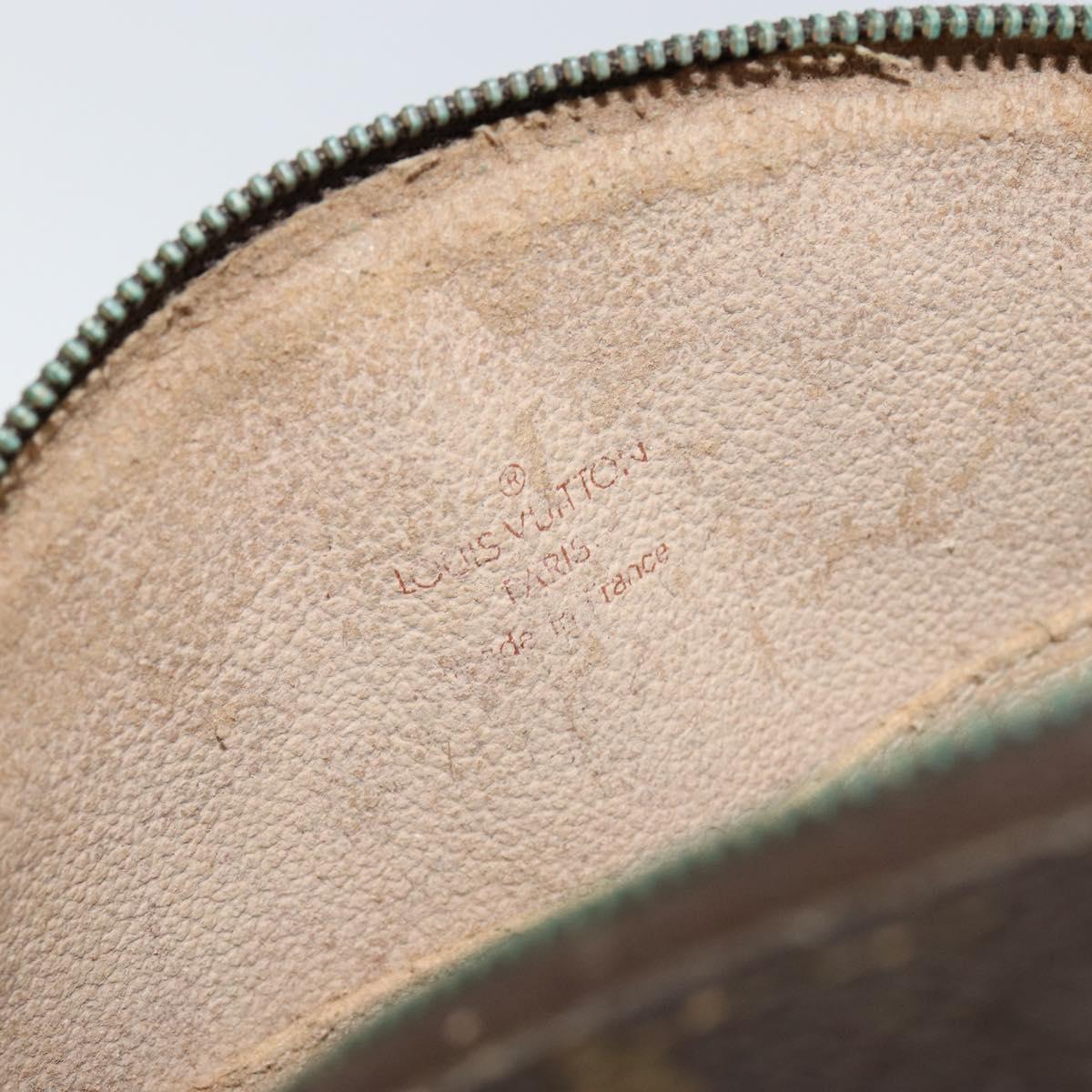 LOUIS VUITTON Monogram Trousse Demi Ronde Cosmetic Pouch M47520 LV Auth 150155