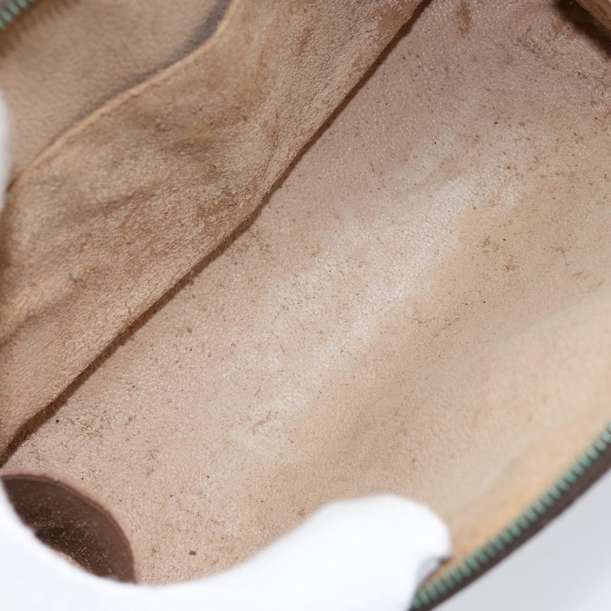 LOUIS VUITTON Monogram Trousse Demi Ronde Cosmetic Pouch M47520 LV Auth 150155