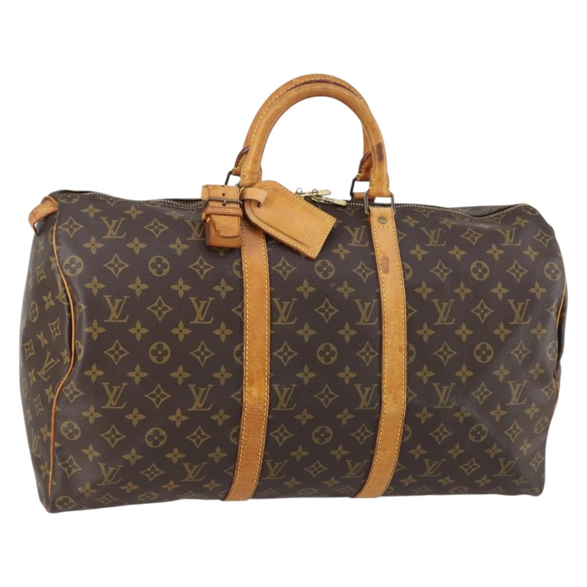 LOUIS VUITTON Monogram Keepall 50 Boston Bag M41426 LV Auth 150179