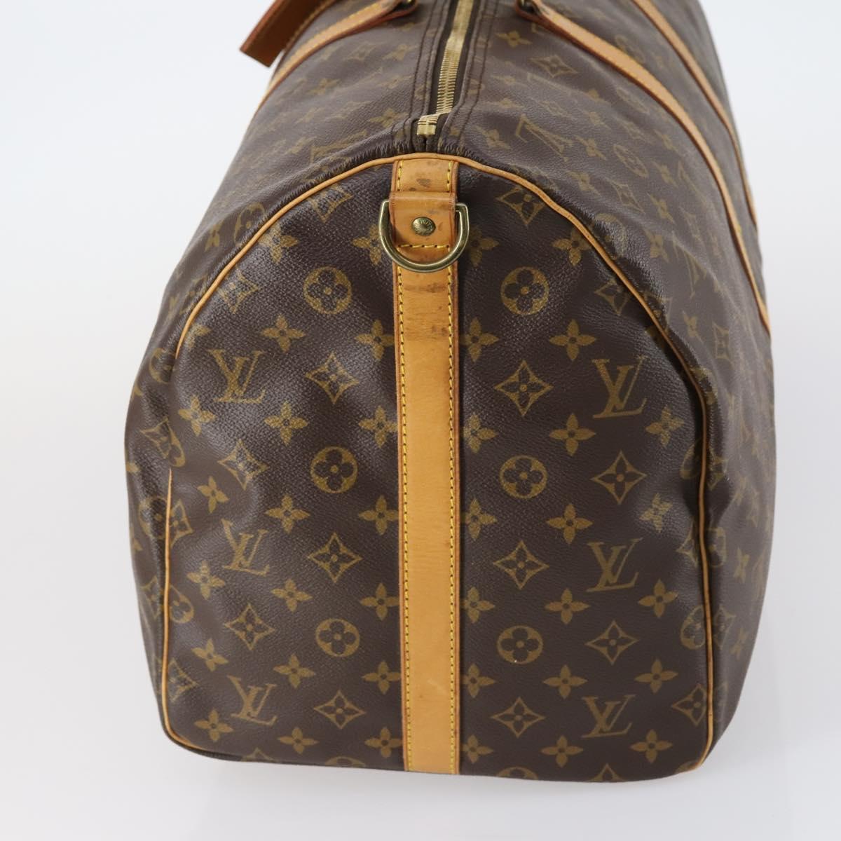 LOUIS VUITTON Monogram Keepall Bandouliere 55 Boston Bag M41414 LV Auth 150183