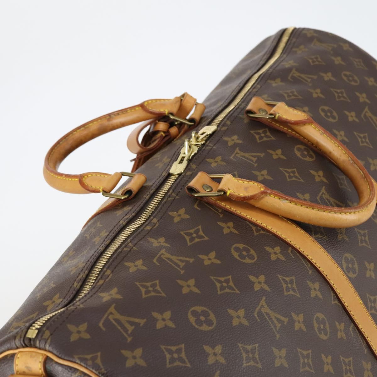 LOUIS VUITTON Monogram Keepall Bandouliere 55 Boston Bag M41414 LV Auth 150183