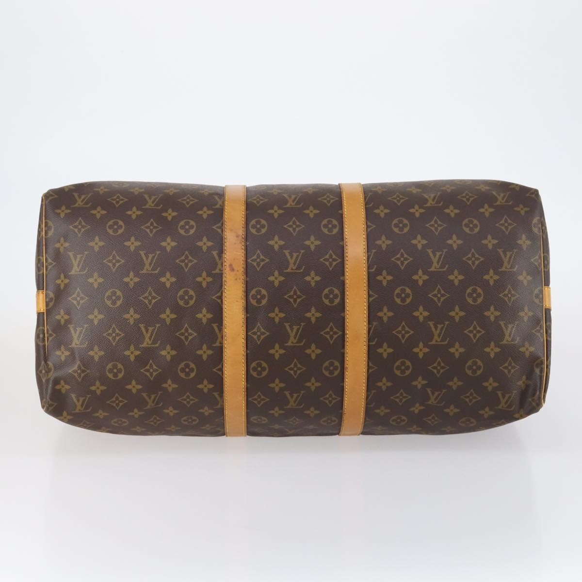 LOUIS VUITTON Monogram Keepall Bandouliere 55 Boston Bag M41414 LV Auth 150183