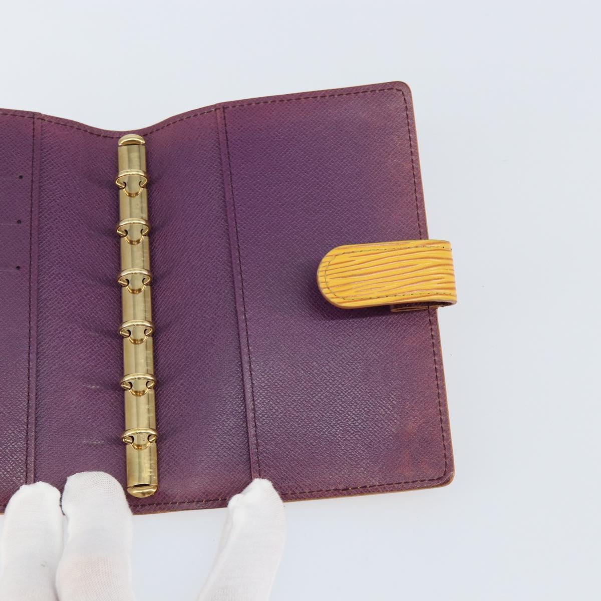 LOUIS VUITTON Epi Agenda PM Day Planner Cover Yellow R20059 LV Auth 150192