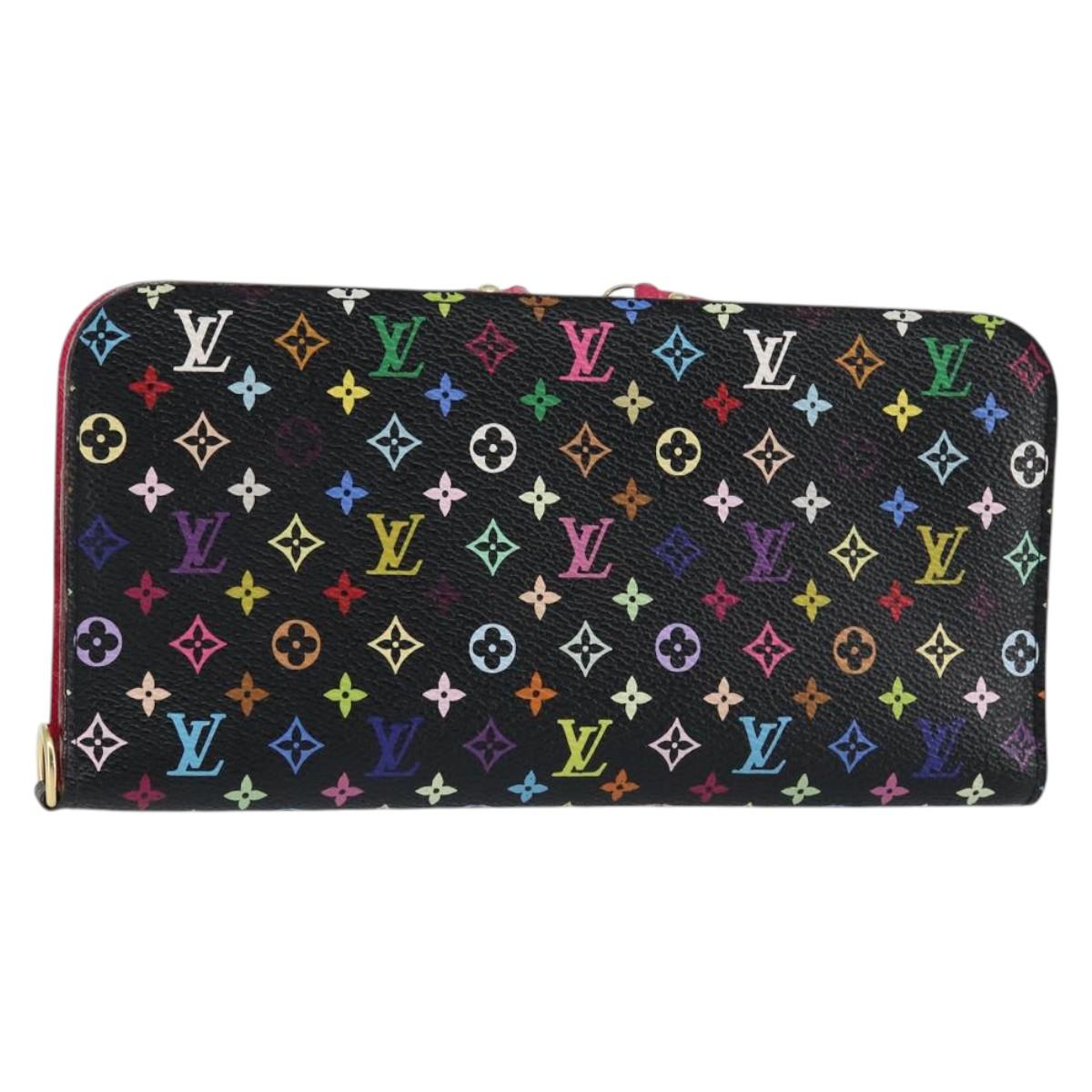 LOUIS VUITTON Multicolor Portefeuille Insolite Wallet Black M60271 Auth 150193