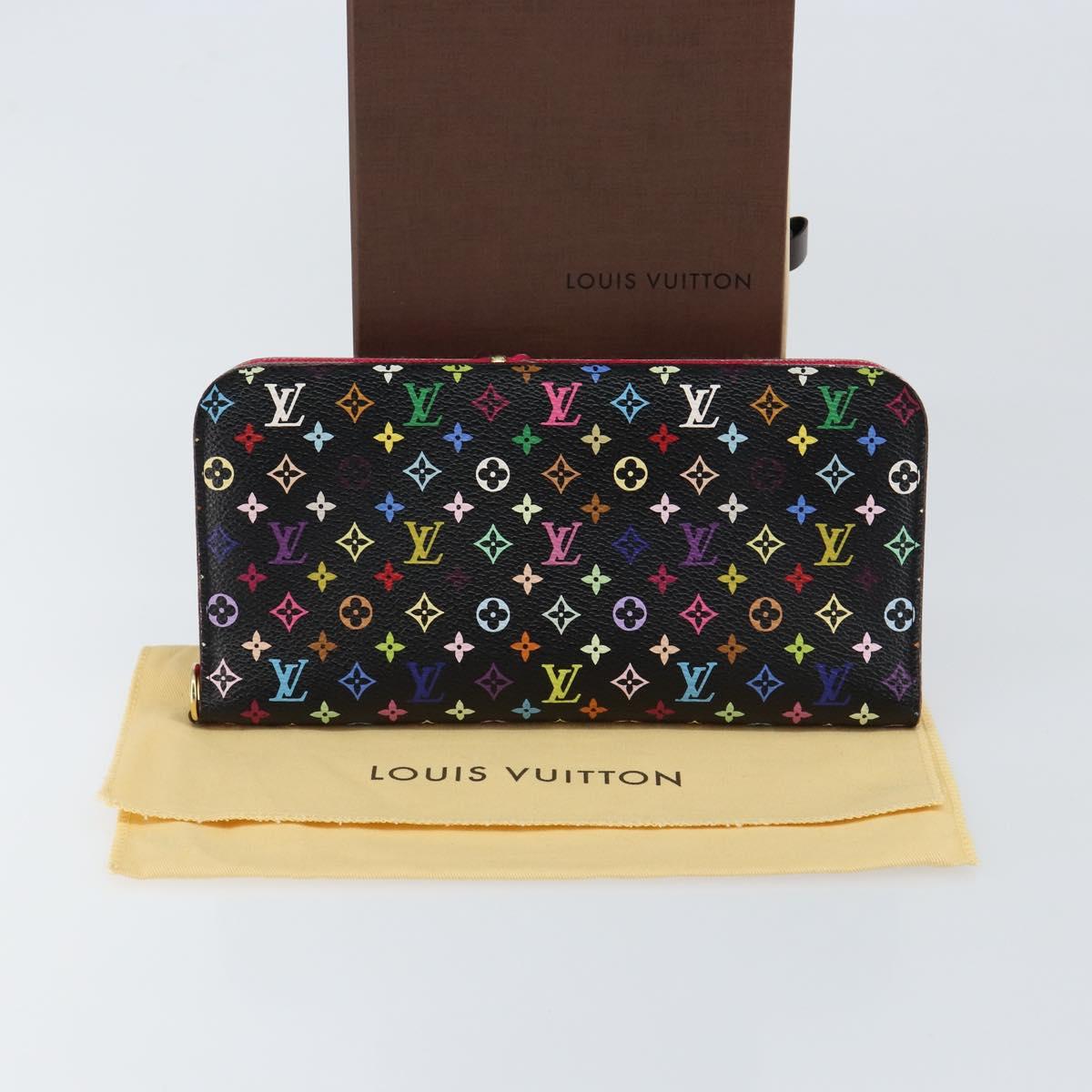 LOUIS VUITTON Multicolor Portefeuille Insolite Wallet Black M60271 Auth 150193