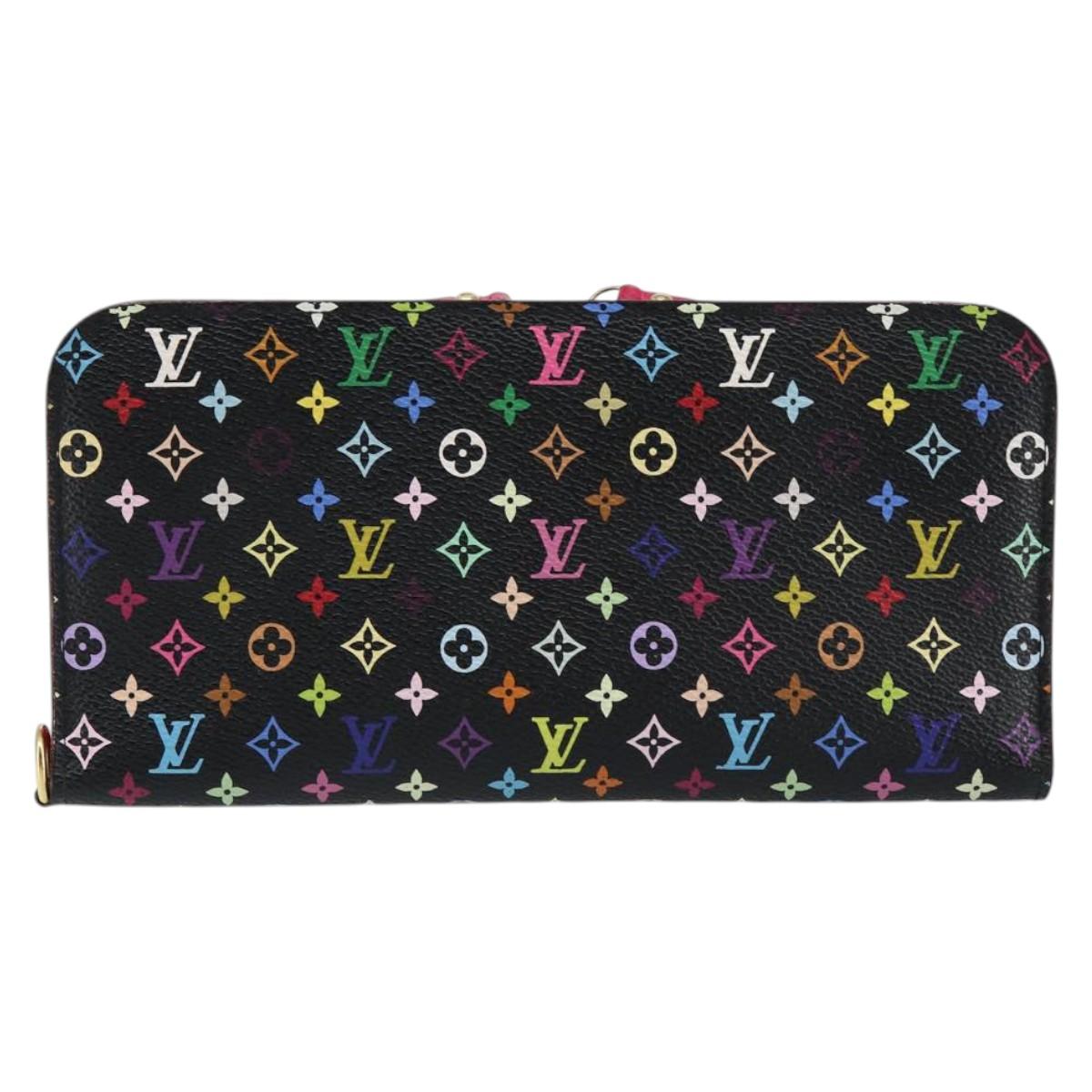 LOUIS VUITTON Multicolor Portefeuille Insolite Wallet Black M60271 Auth 150193