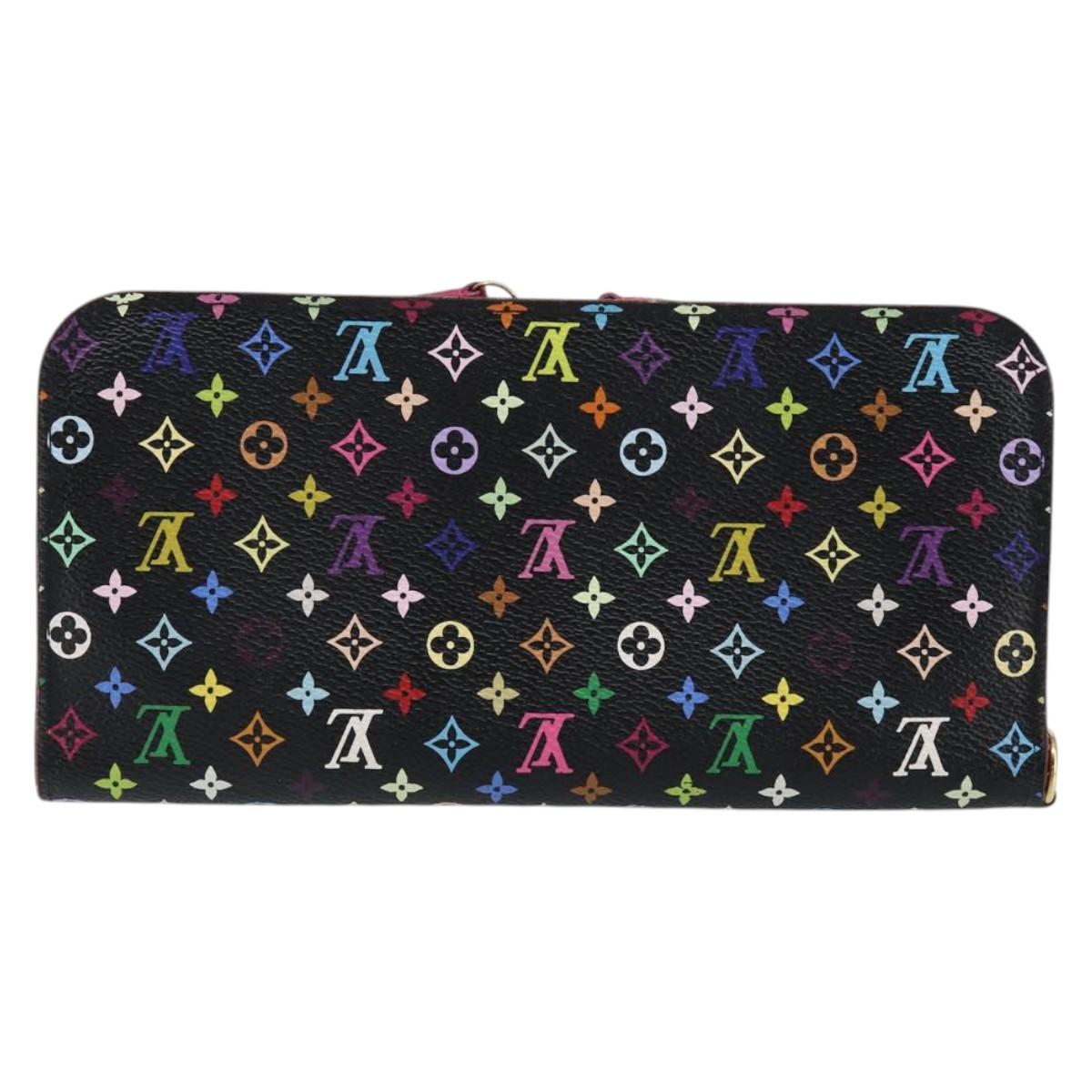 LOUIS VUITTON Multicolor Portefeuille Insolite Wallet Black M60271 Auth 150193