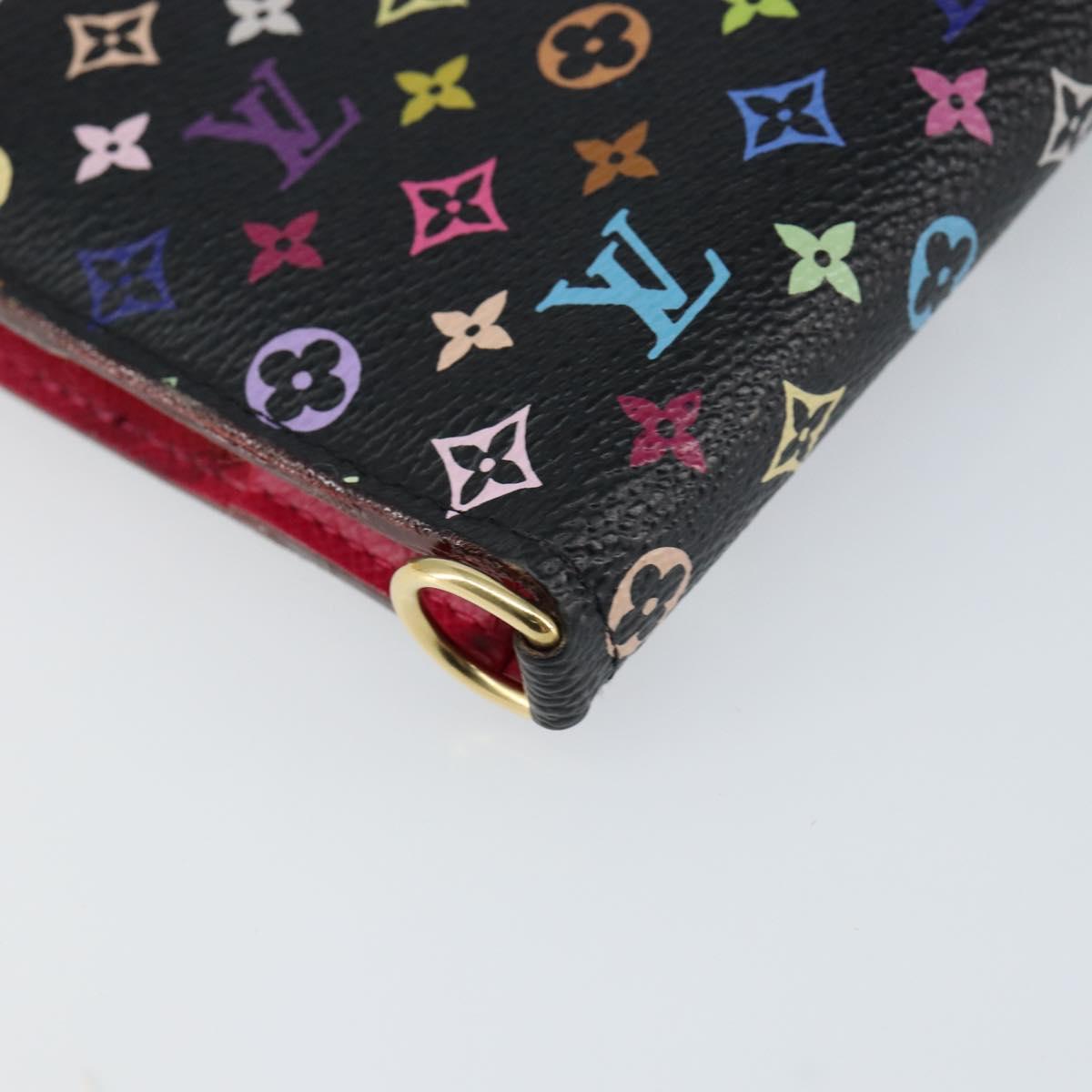 LOUIS VUITTON Multicolor Portefeuille Insolite Wallet Black M60271 Auth 150193