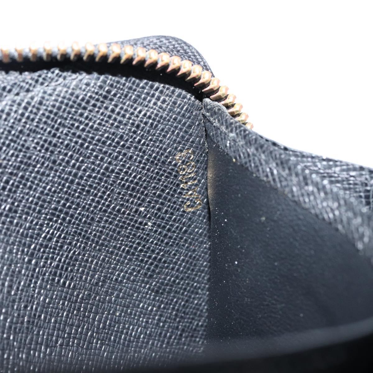 LOUIS VUITTON Damie Payette Zippy Wallet Long Wallet Black N63174 LV Auth 150195