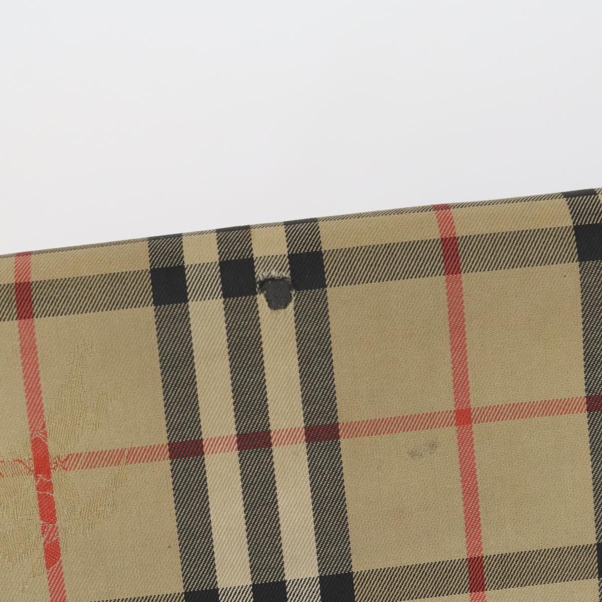 Burberrys Nova Check Shoulder Bag Canvas Leather 3 Set Beige Auth 150206