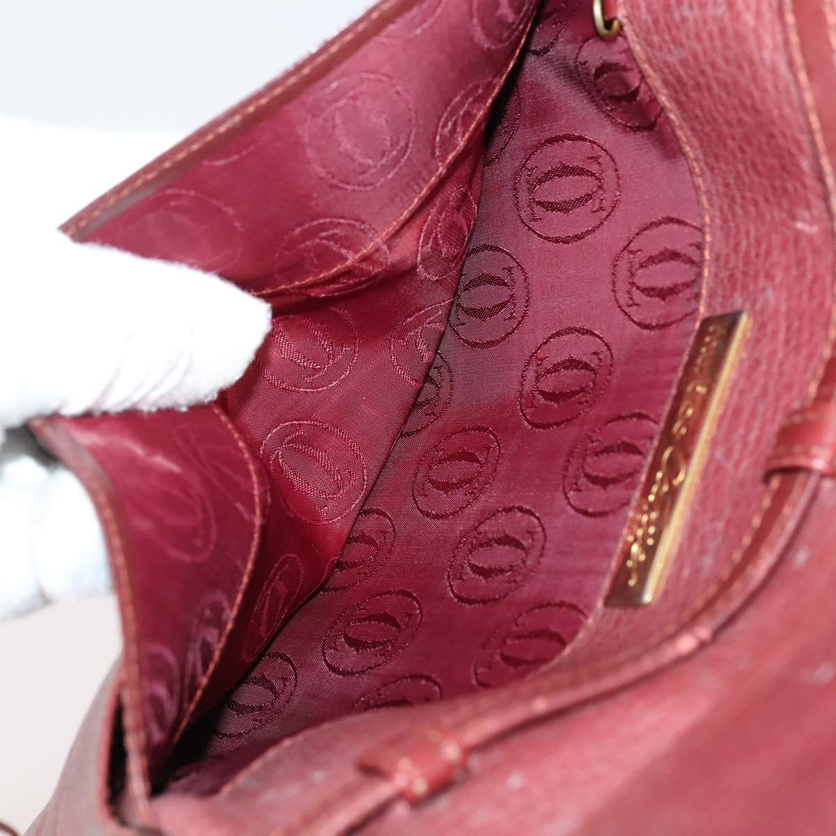 CARTIER Hermes Celine Bag Canvas Leather 3 Set Black Bordeaux Auth 150207