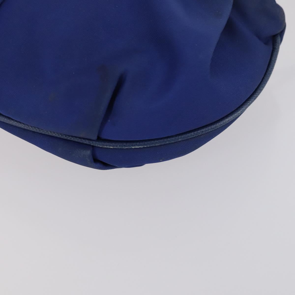 PRADA Pouch Nylon 2 Set Black Blue Auth 150209