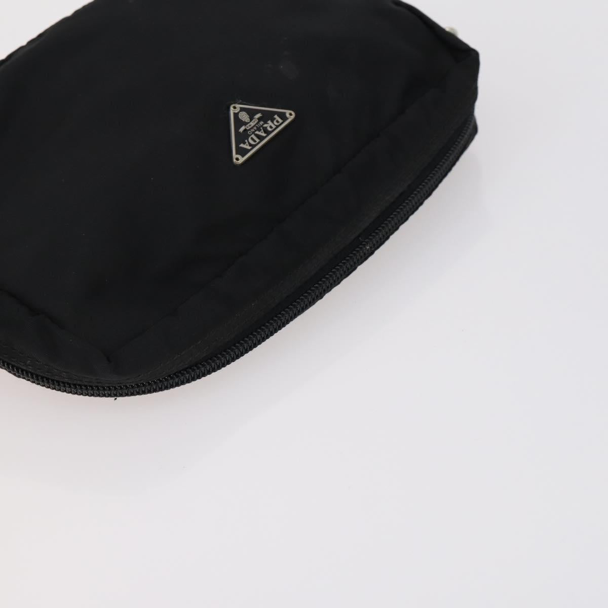 PRADA Pouch Nylon 2 Set Black Blue Auth 150209