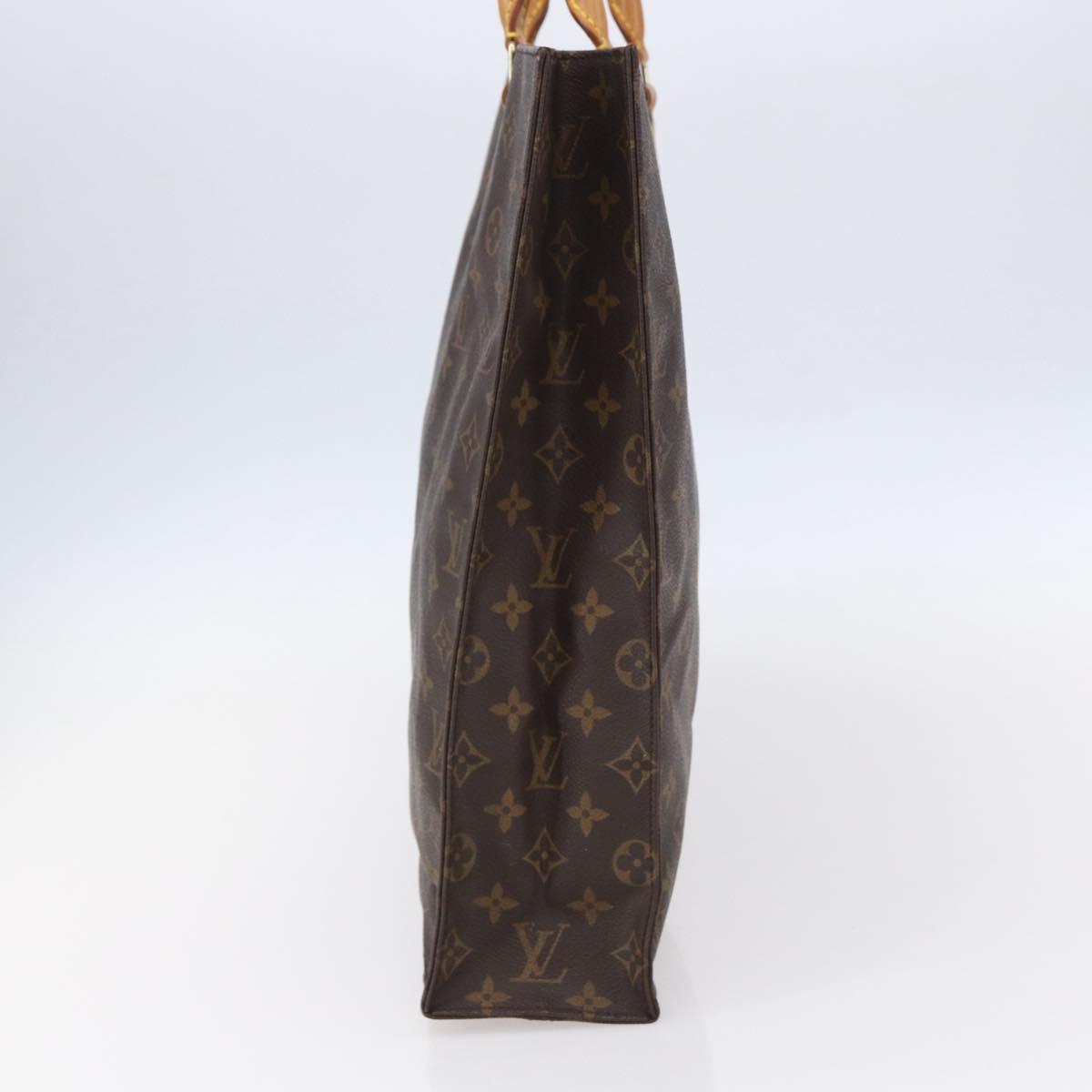 LOUIS VUITTON Monogram Sac Plat Hand Bag M51140 LV Auth 150241