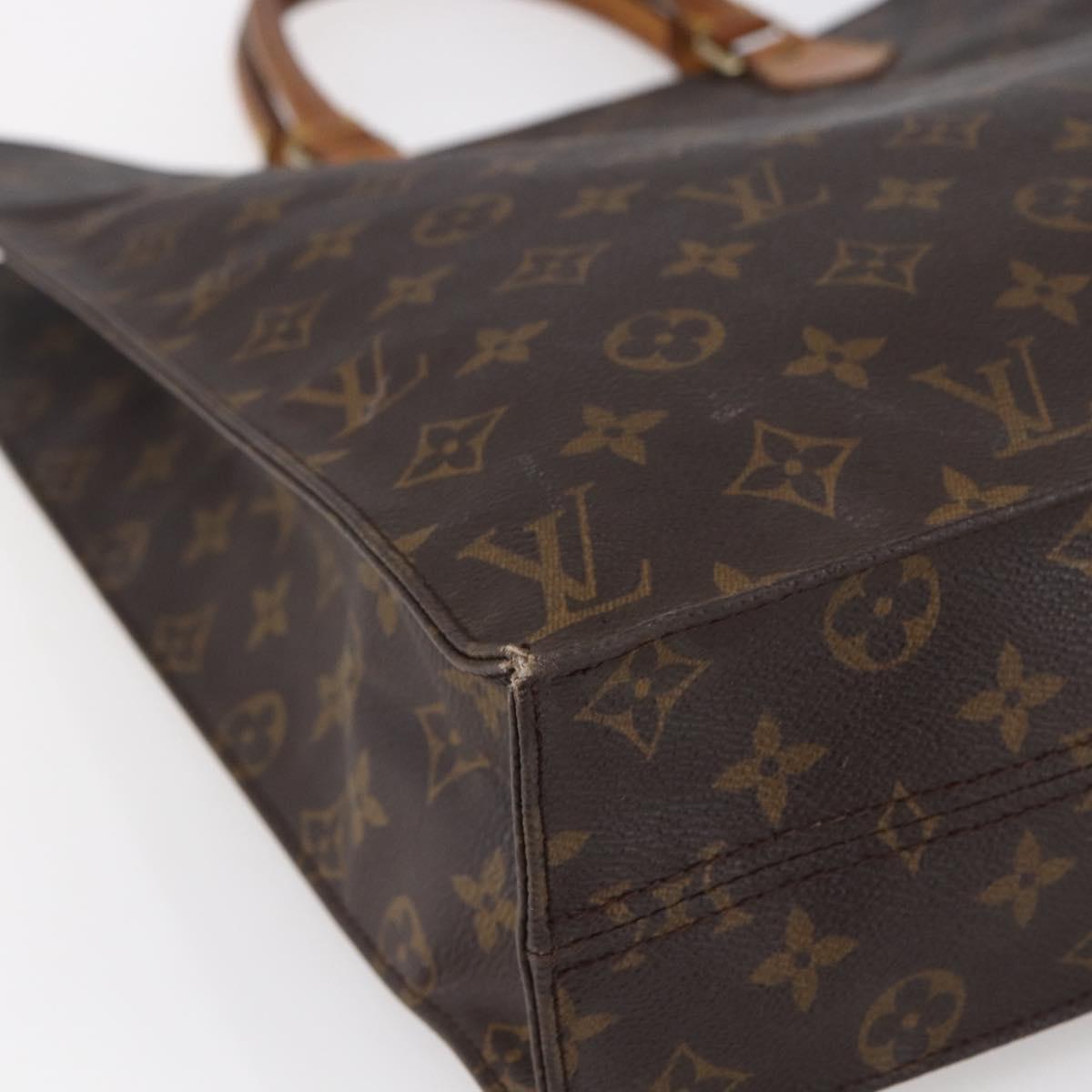 LOUIS VUITTON Monogram Sac Plat Hand Bag M51140 LV Auth 150242