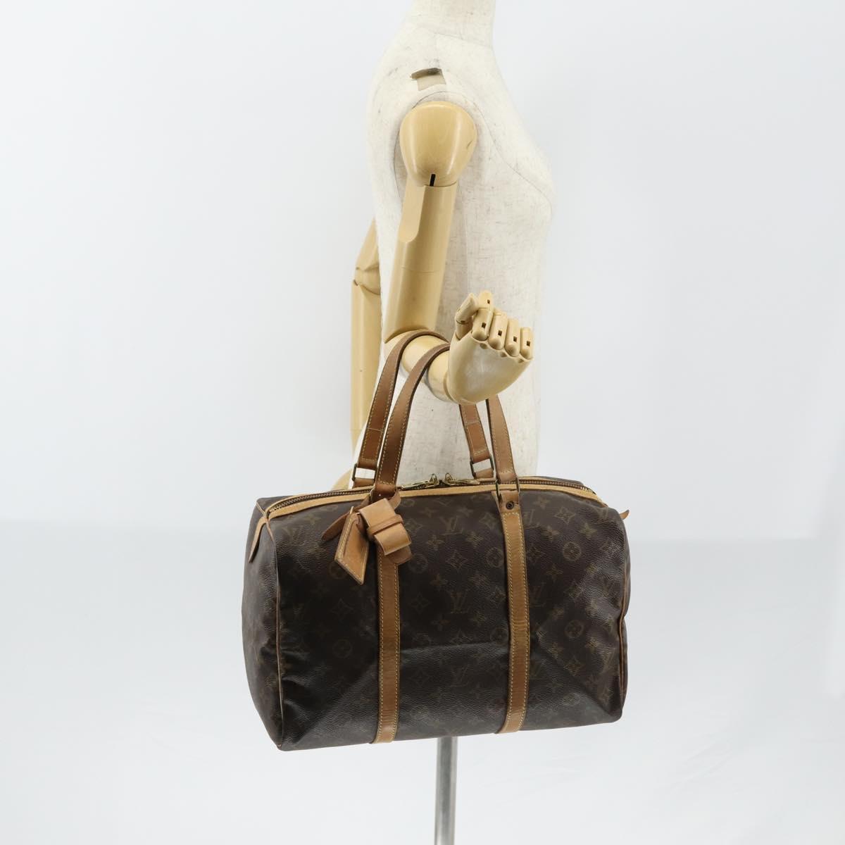 LOUIS VUITTON Monogram Sac Souple 35 Boston Bag M41626 LV Auth 150247