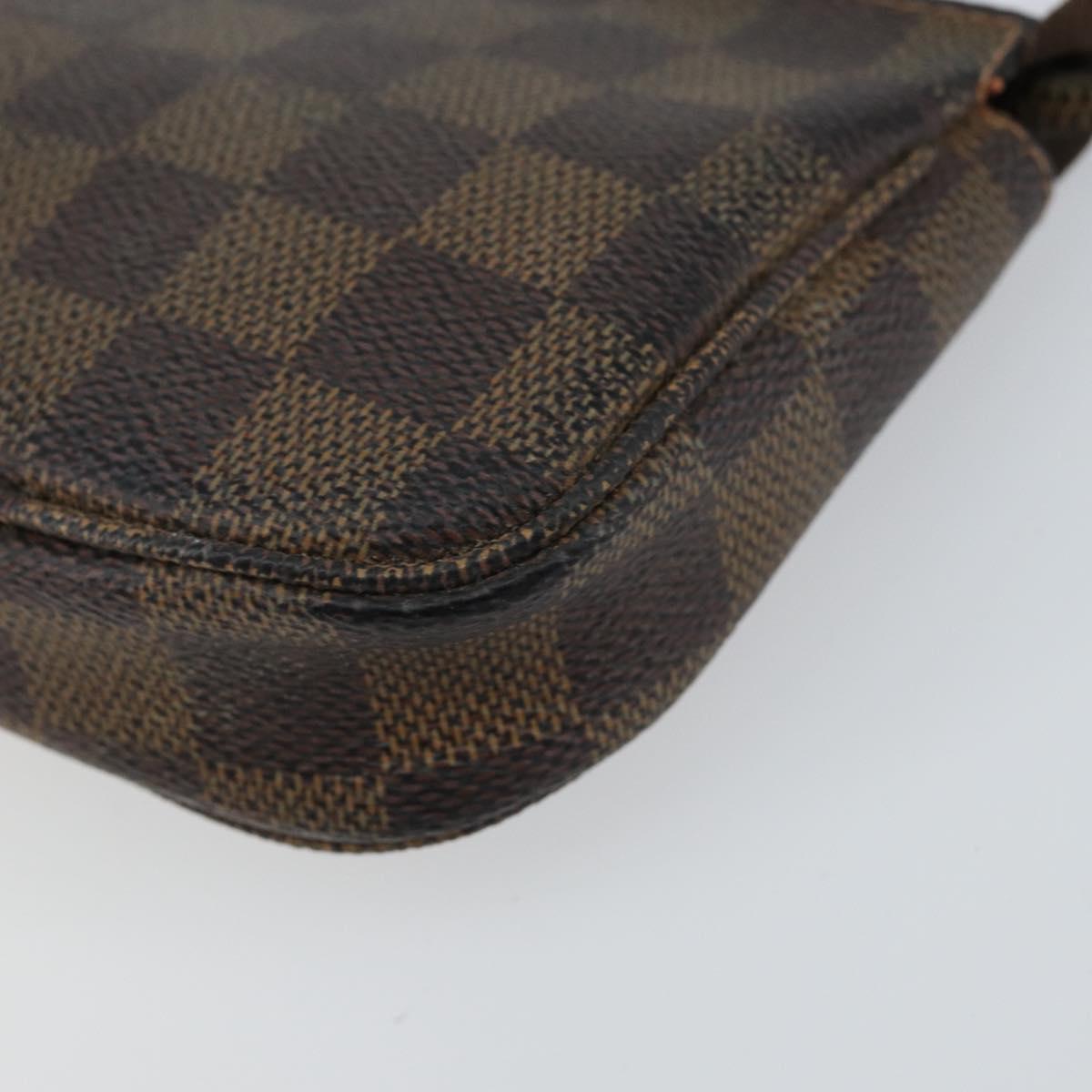 LOUIS VUITTON Damier Ebene Marais Pouch LV Auth 150258