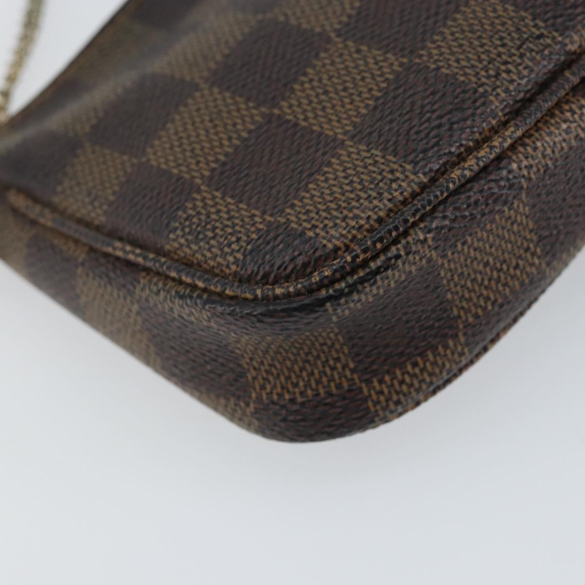 LOUIS VUITTON Damier Ebene Marais Pouch LV Auth 150258