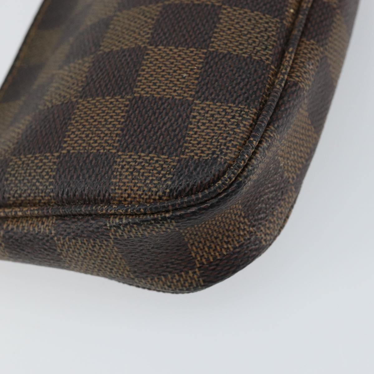 LOUIS VUITTON Damier Ebene Marais Pouch LV Auth 150258