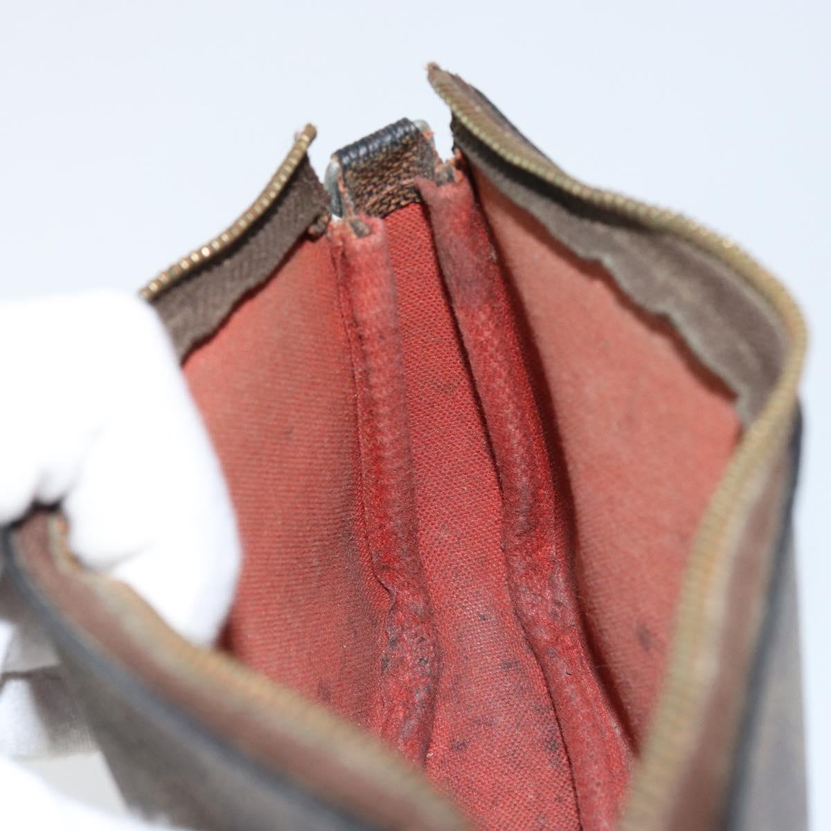 LOUIS VUITTON Damier Ebene Marais Pouch LV Auth 150258